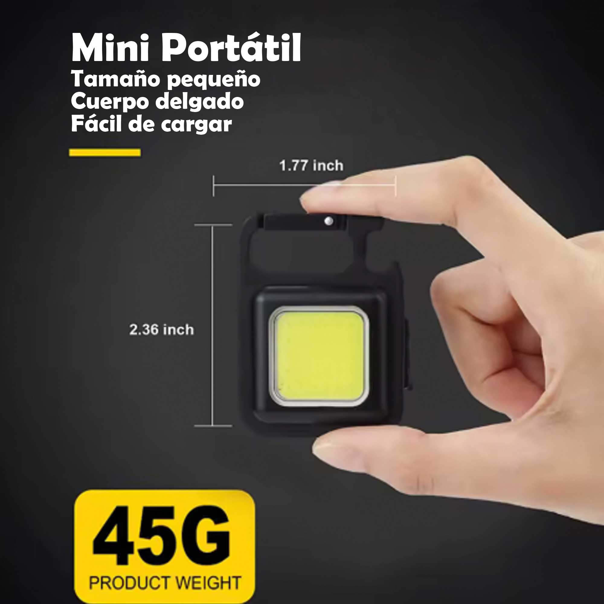 Mini Linterna Llavero Potente Recargable
